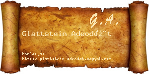 Glattstein Adeodát névjegykártya